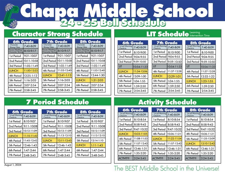 Chapa MS Bell Schedule 24-25